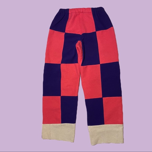 Adidas Comfortable elastic waistband colorful patchwork reworked sweatpants - Picture 2 of 4